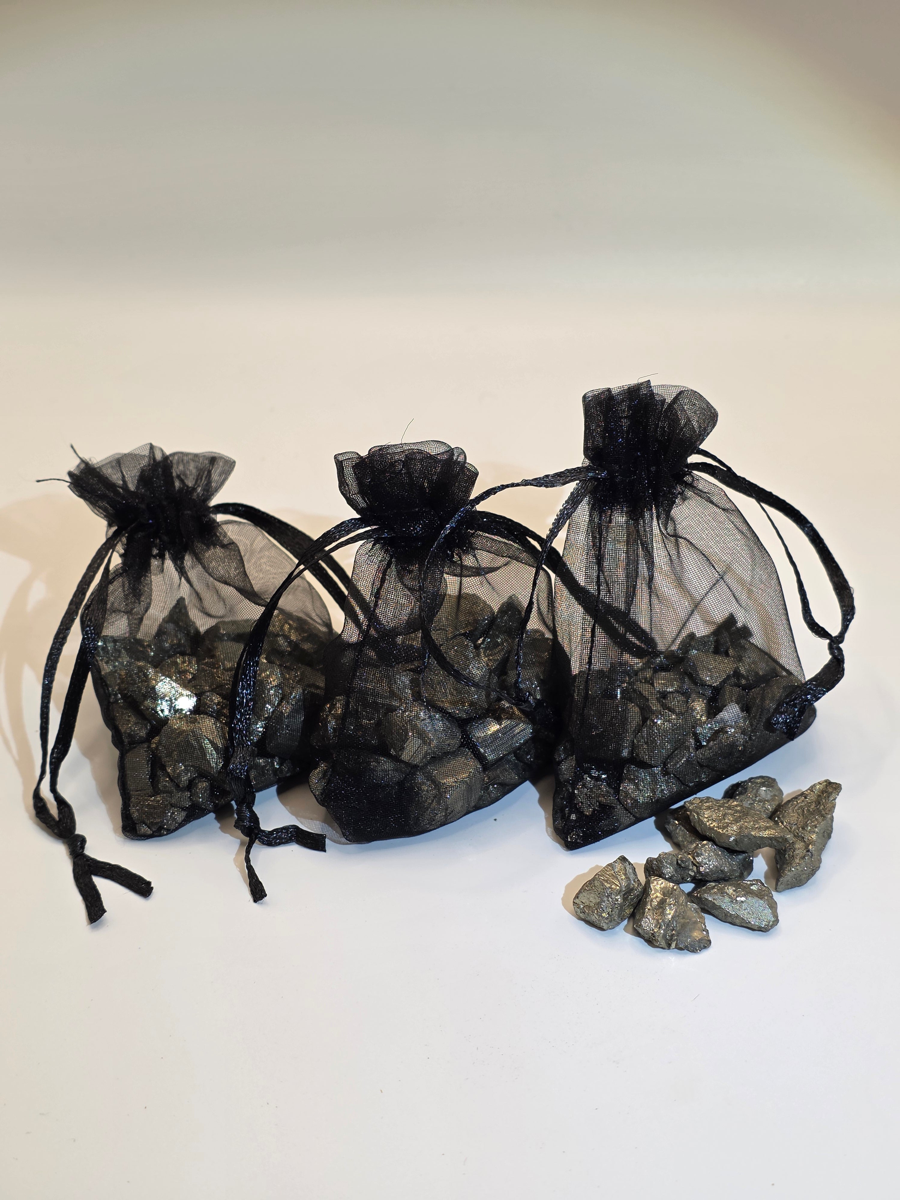 Pyrite Crystal Treasure Bag – 100g – Raw Fool's Gold from Peru