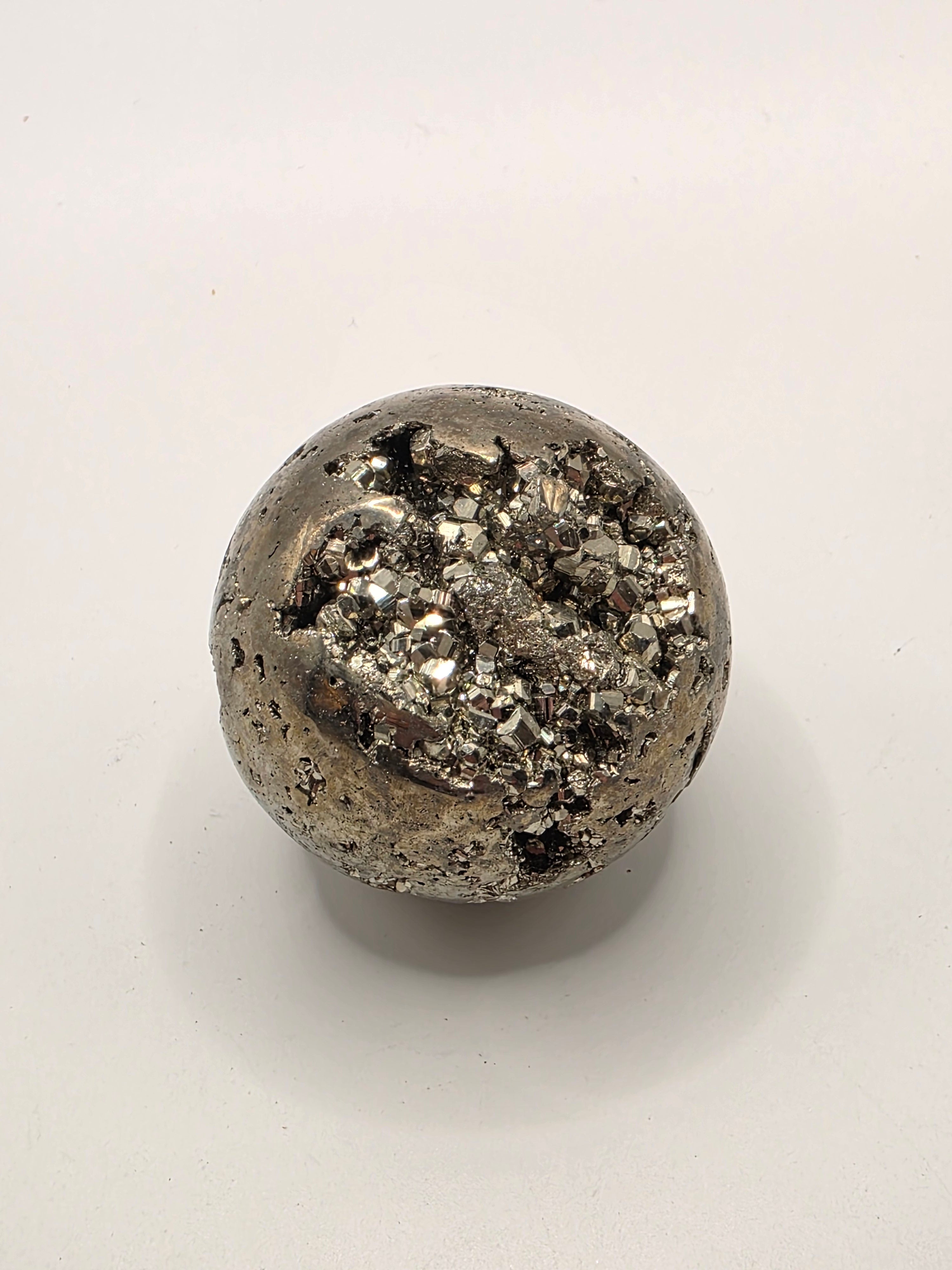Pyrite Crystal Sphere – 151-200g – Natural Fool's Gold from Peru