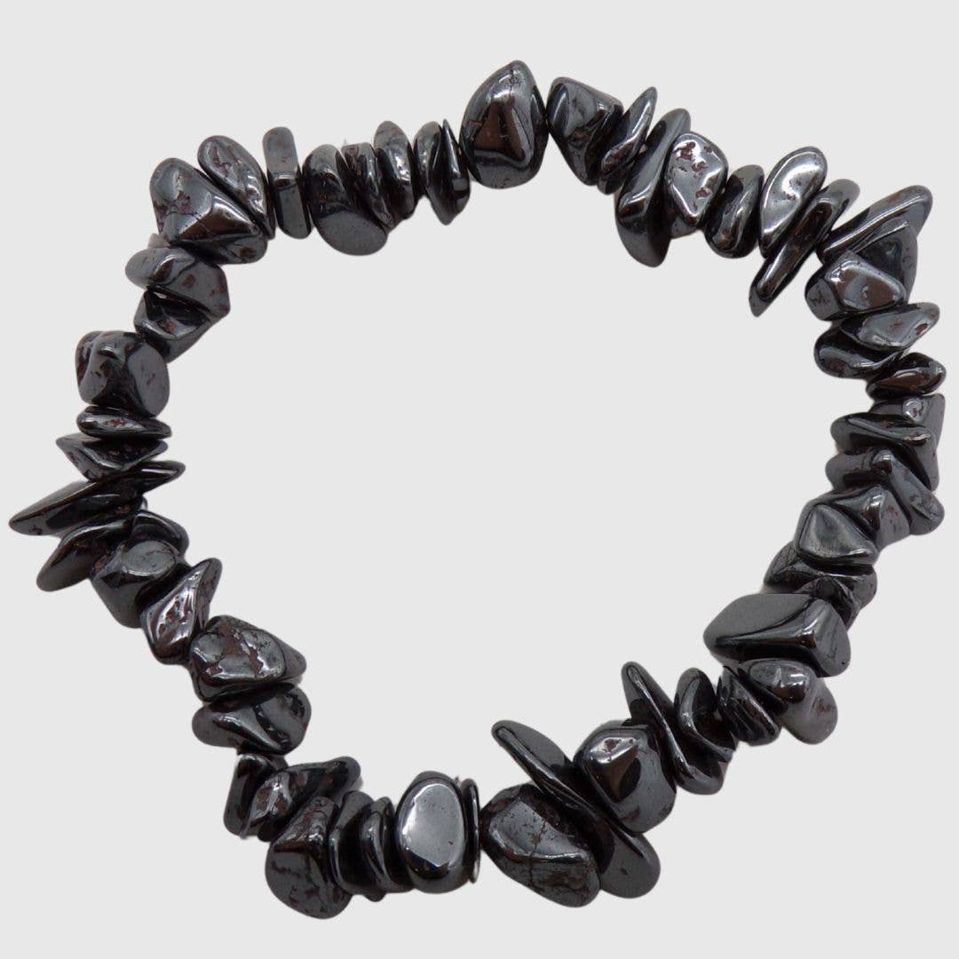 Hematite Chip Bracelet for Grounding