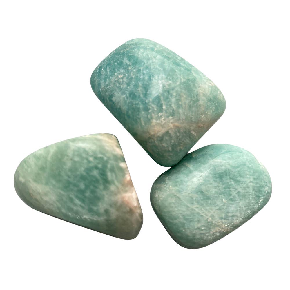 Amazonite Tumbled Stone – Tranquility & Truth – Green-Blue Crystal