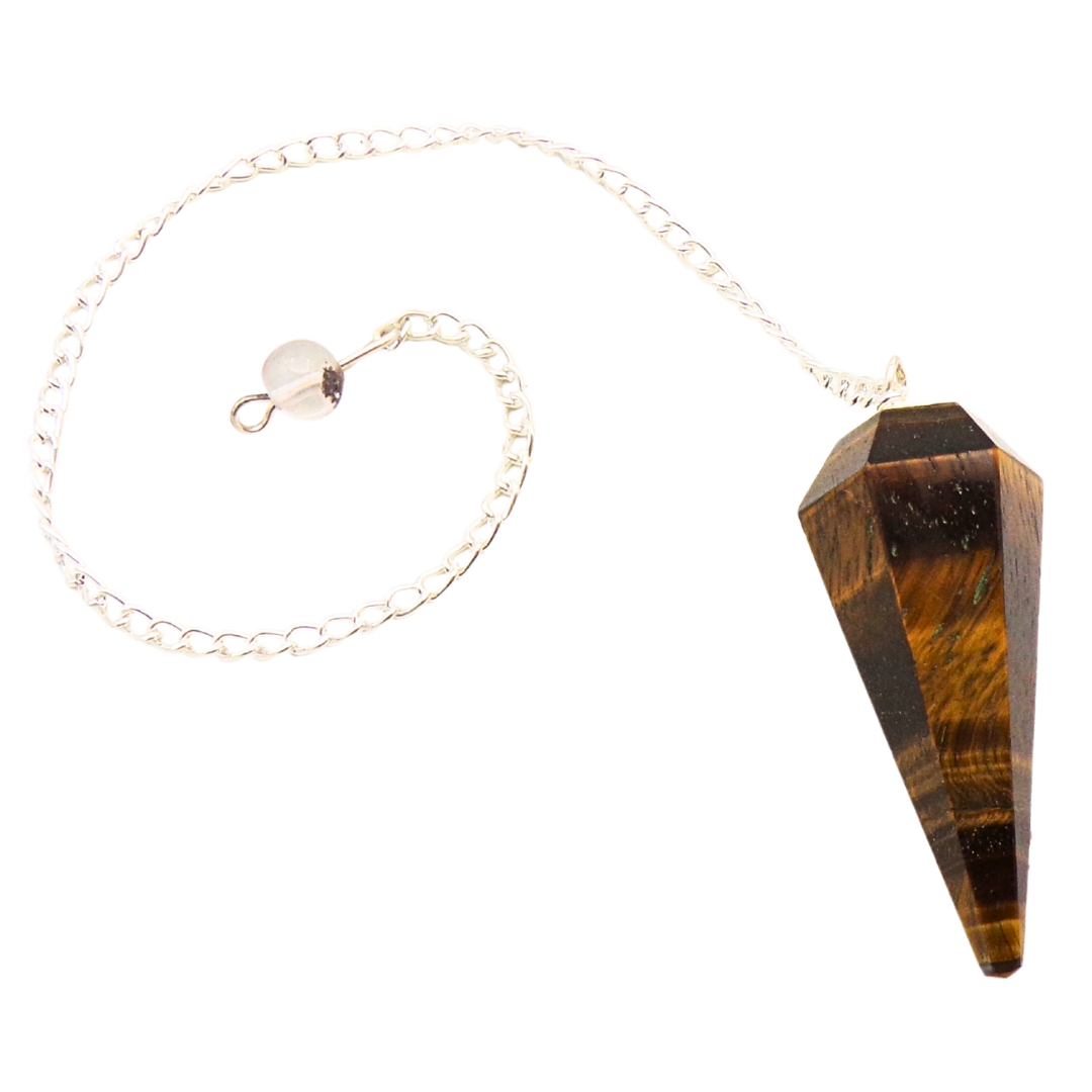 Tigers Eye Faceted Dowsing Pendulum – Confidence