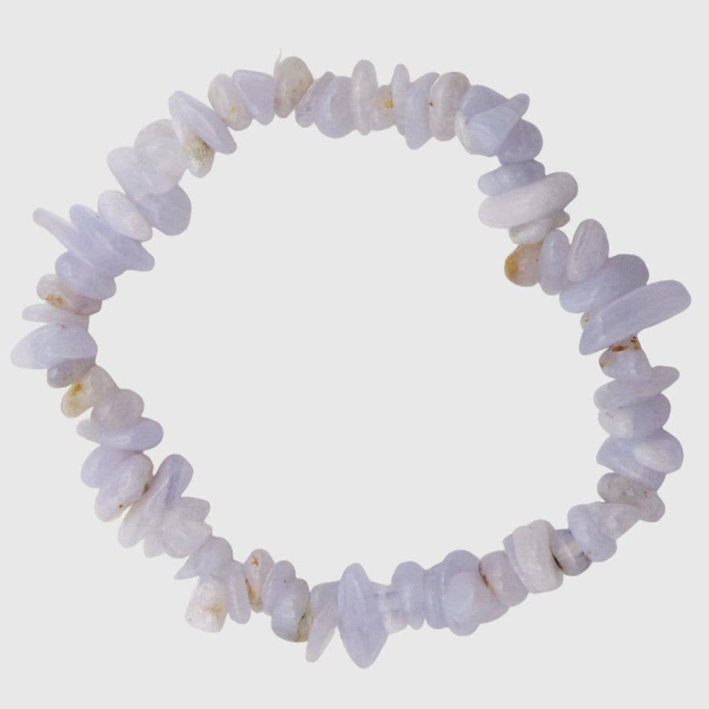 Blue Lace Agate Gemchip Bracelet for Calm