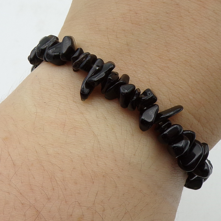 Black Tourmaline Chip Bracelet for Protection