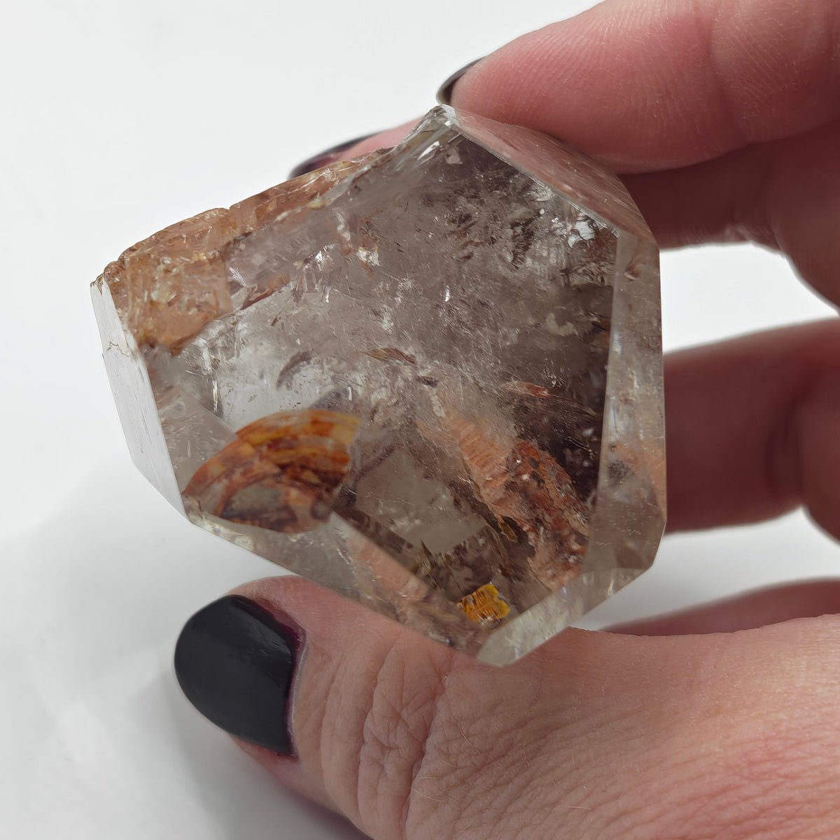 polished base of the fire quartz freeform
