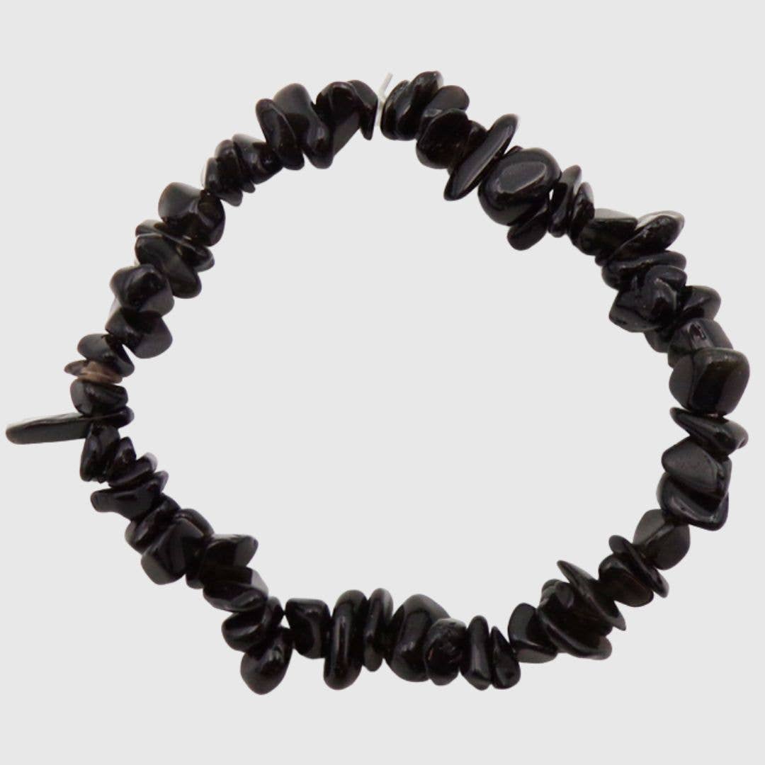 Black Tourmaline Chip Bracelet for Protection