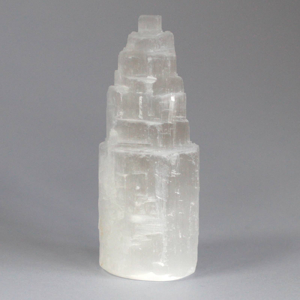 Natural Selenite Tower – 10cm Raw Crystal