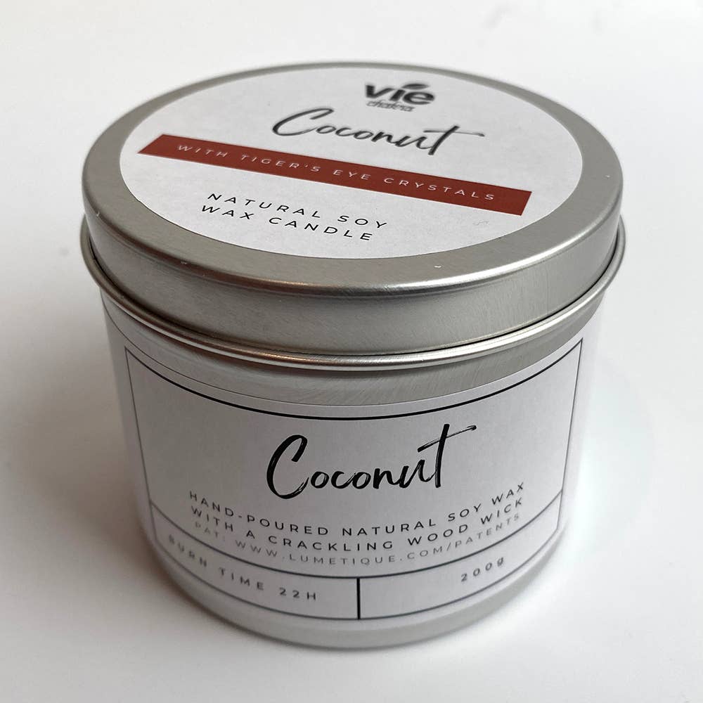 Coconut candle in aluminium tin 