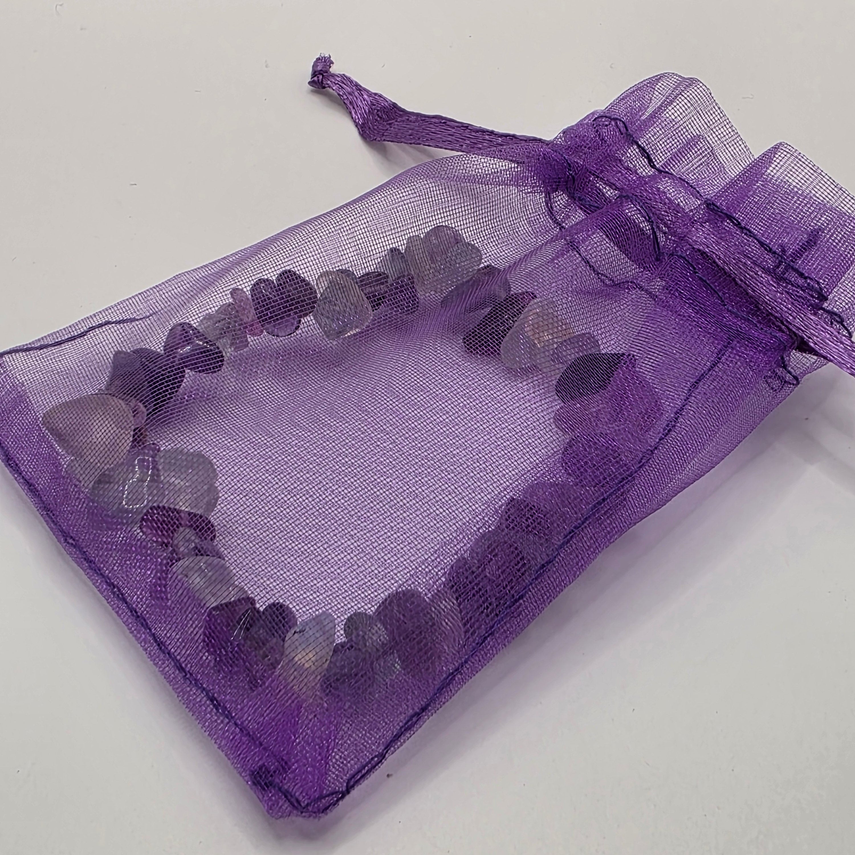 Fluorite chip bracelet in organza gift bag – ready for gifting or personal use
