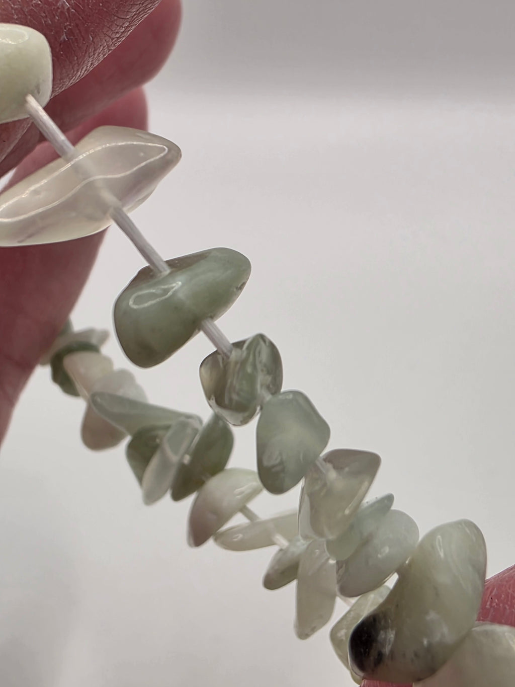 Close up showing double strung elastic construction – two strands for extra durability and security
