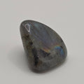 Labradorite tumbled stone on white background – grey stone with blue-green iridescent flash – 2-3cm polished crystal for transformation