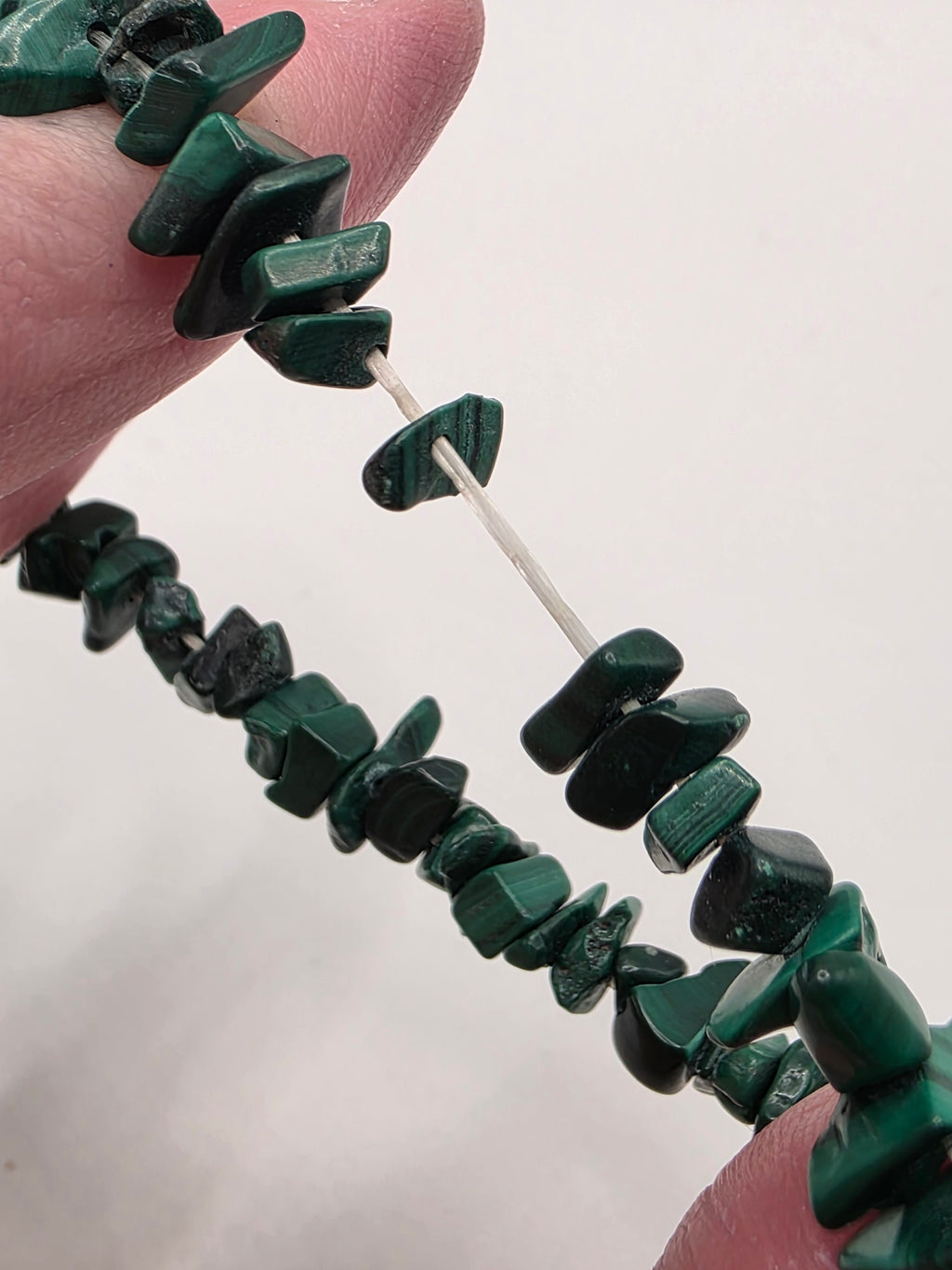 Close up showing double strung elastic construction – two strands for extra durability and security
