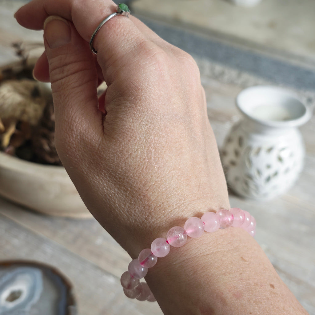 Natural Rose Quartz Bracelet A+ Grade