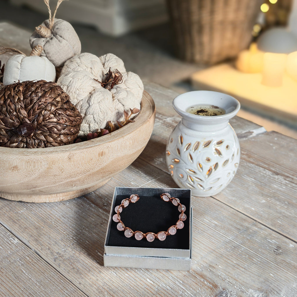 Copper & Rose Quartz Bracelet for Love