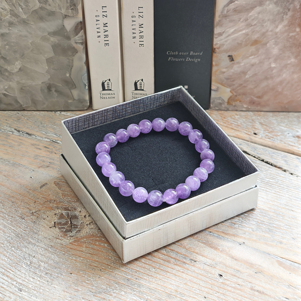 Amethyst Bracelet A+ 8mm for Calm & Clarity