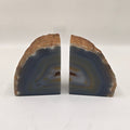 Blue & Beige Agate Bookends – 900g