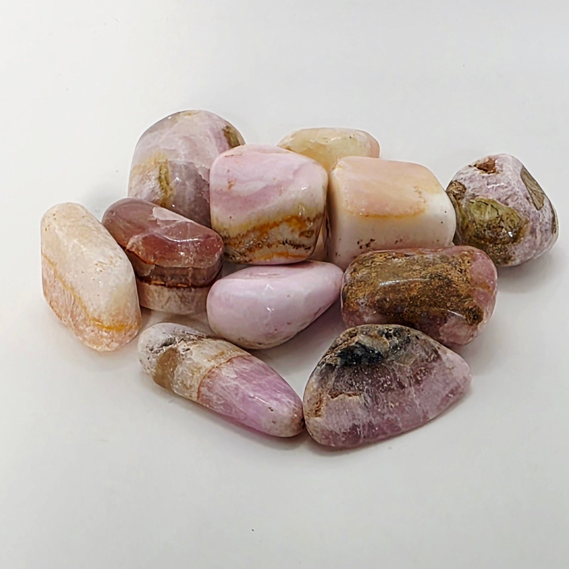 Pink Aragonite Tumblestones – Self-Love & Emotional Healing