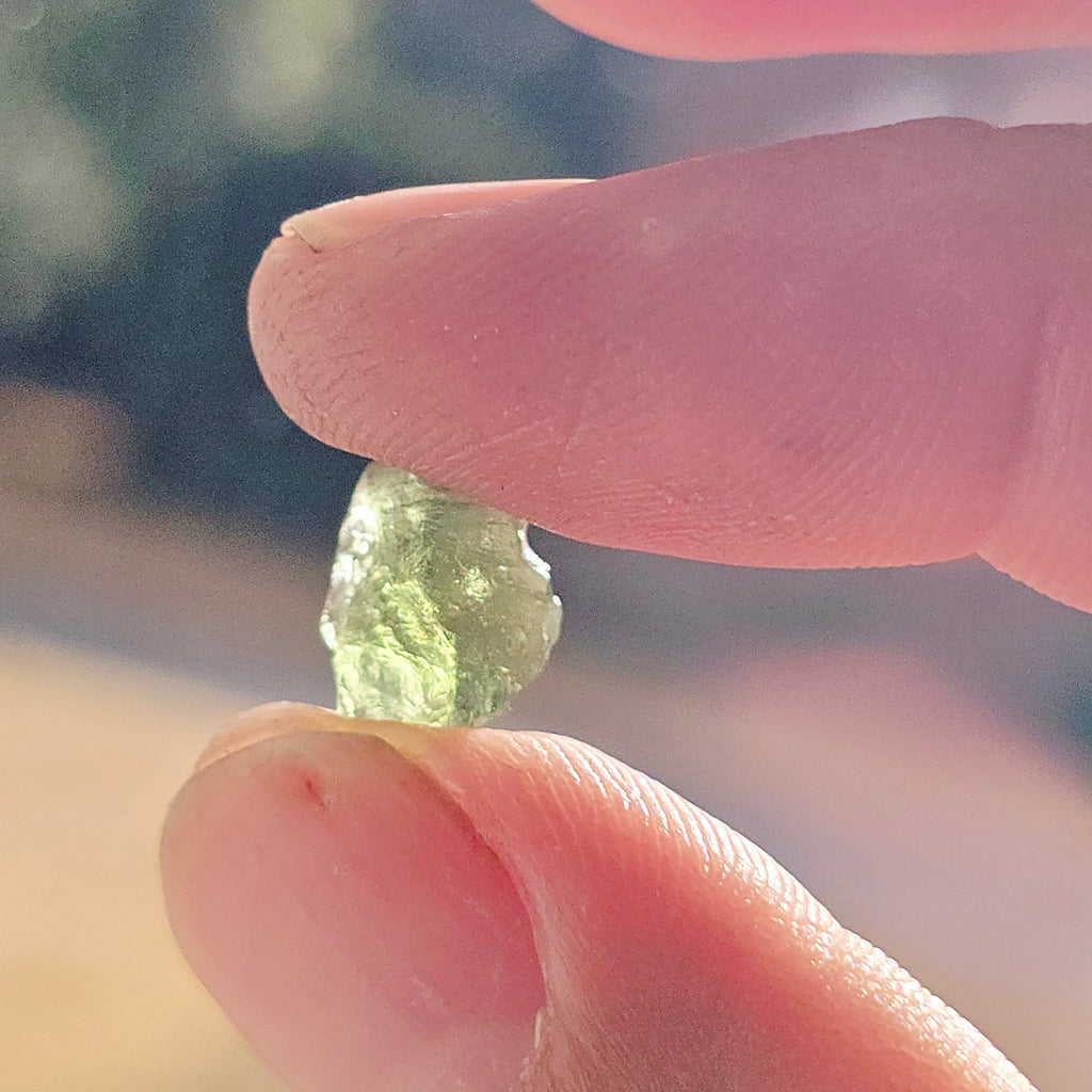 Genuine Moldavite Raw Chip – Transformation & High Vibration 0.6 - 0.7g