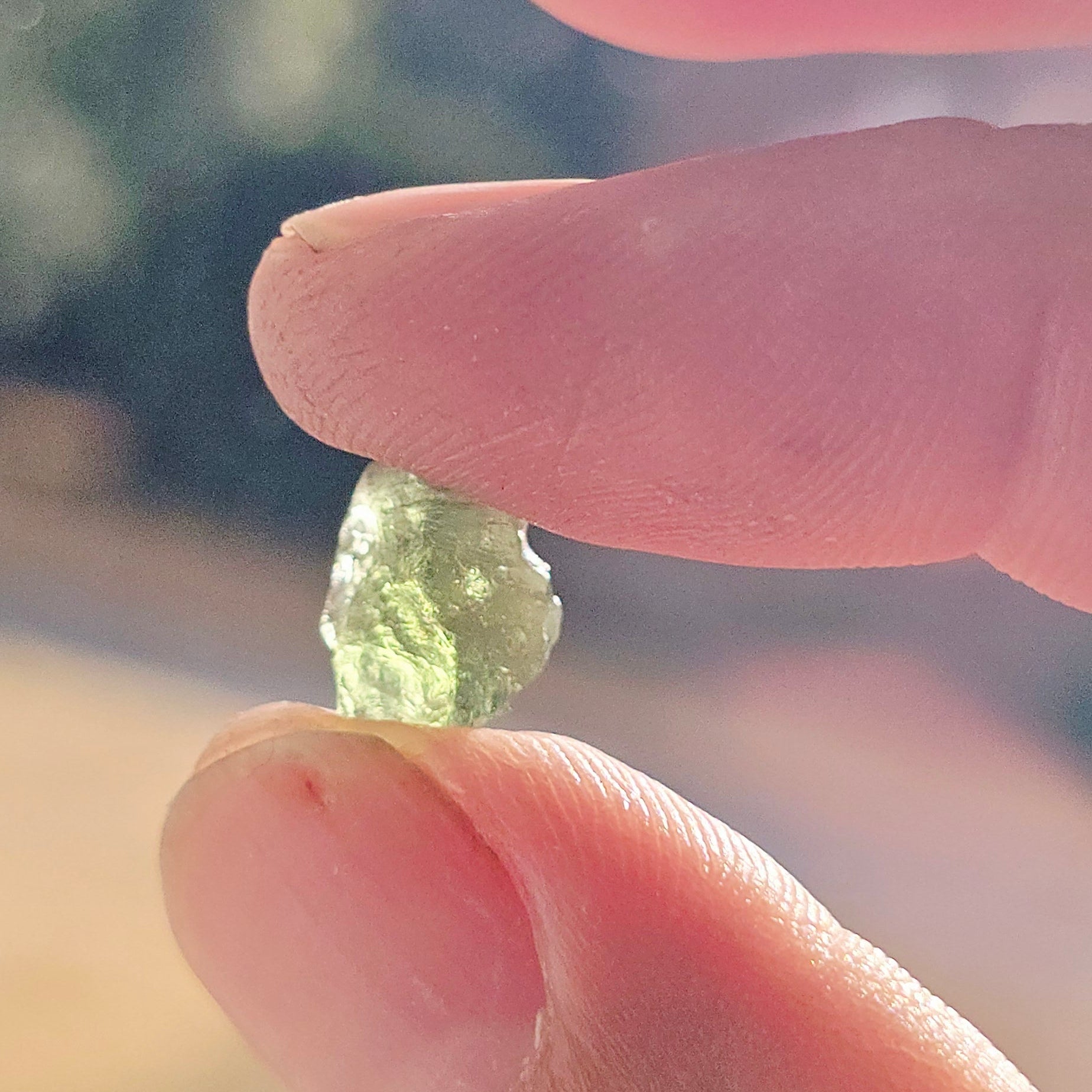 Genuine Moldavite Raw Chip – Transformation & High Vibration 0.6 - 0.7g