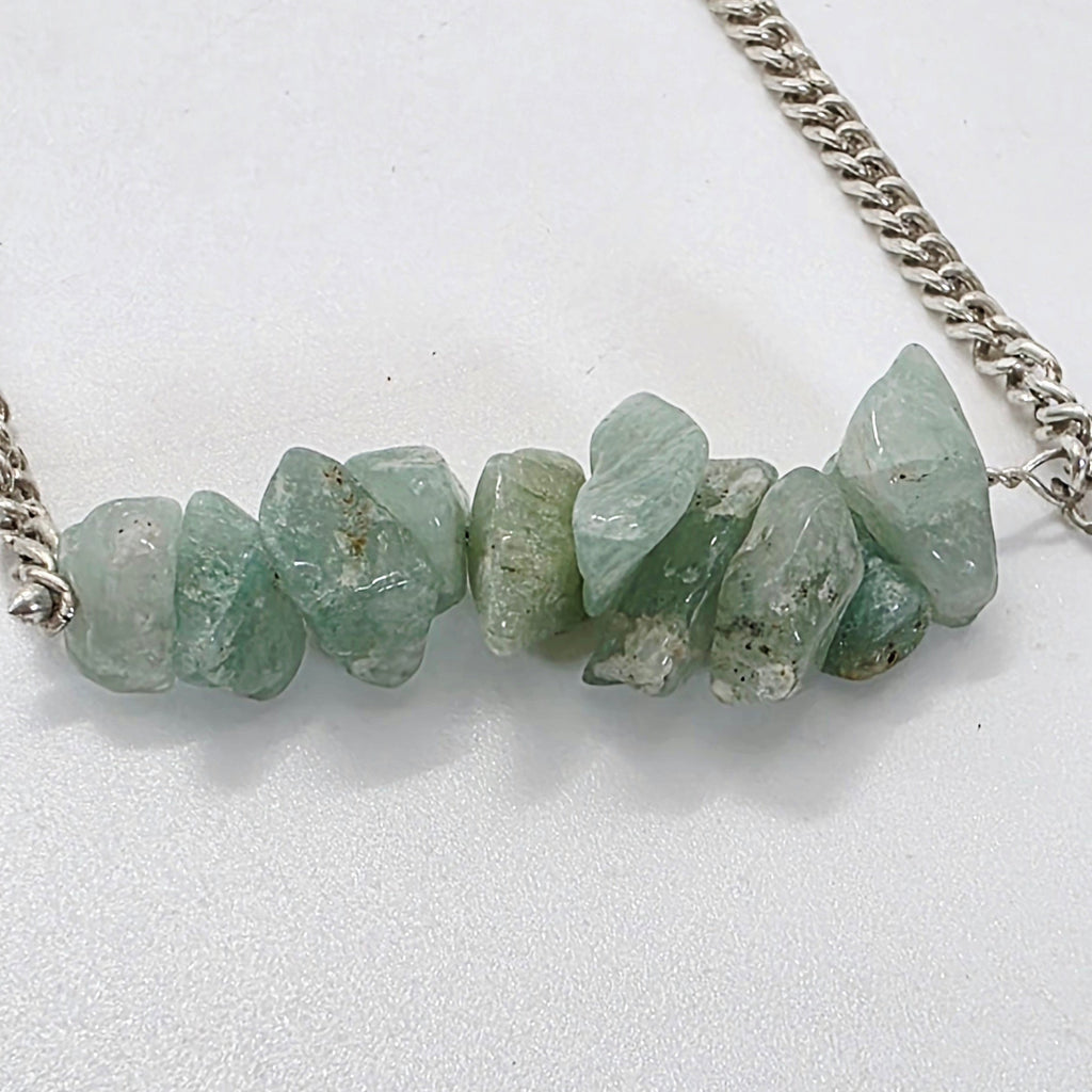 Silver Chain Chip Bracelet – Natural Gemstone Chip Bracelet – Choose Your Stone