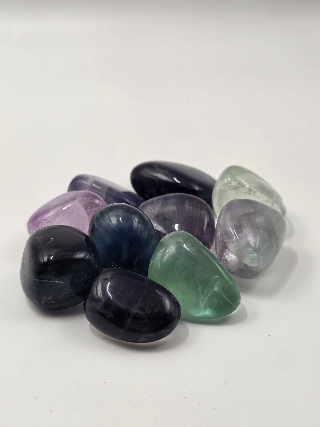 Rainbow Fluorite Tumbled Stone – 2-3cm – Translucent Natural Crystal – Focus & Clarity
