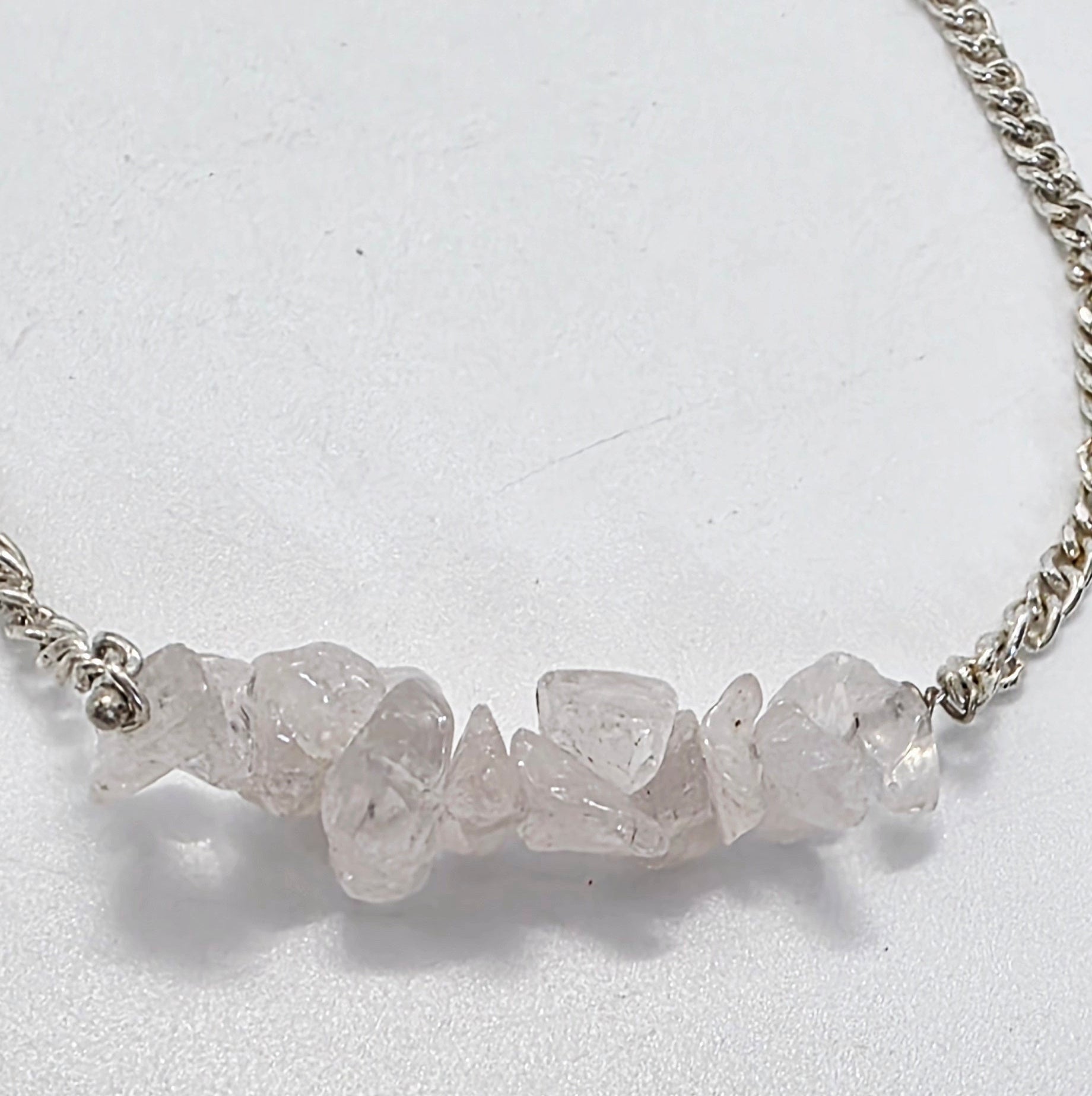 Silver Chain Chip Bracelet – Natural Gemstone Chip Bracelet – Choose Your Stone