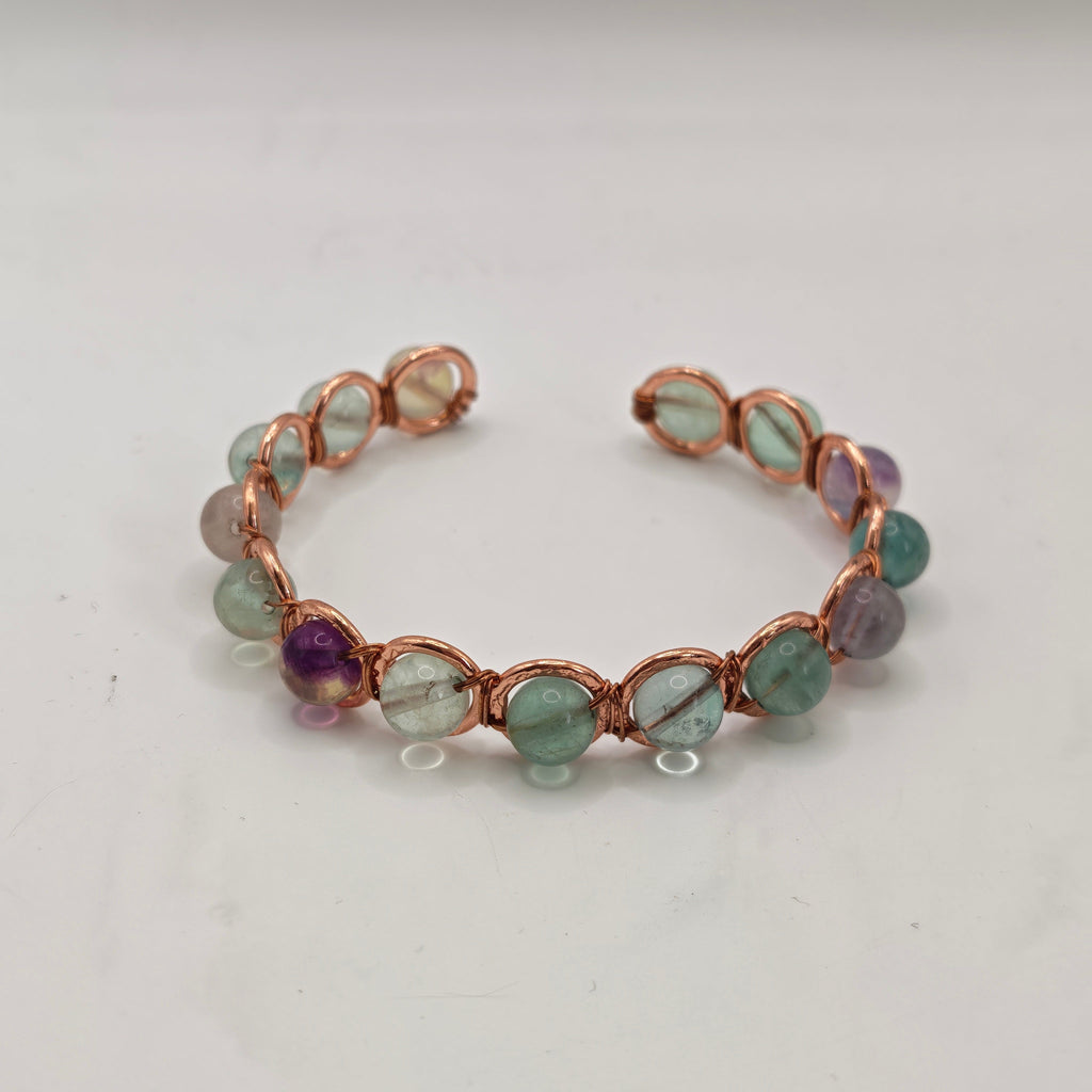 Copper & Fluorite Bracelet for Focus & Clarity