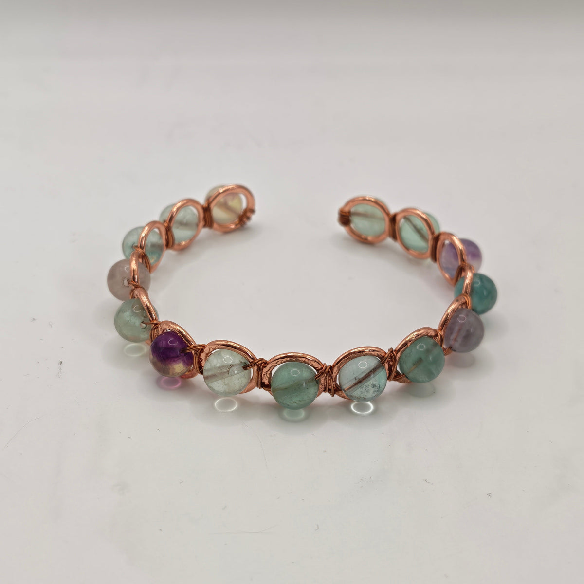 Copper & Fluorite Bracelet for Focus & Clarity