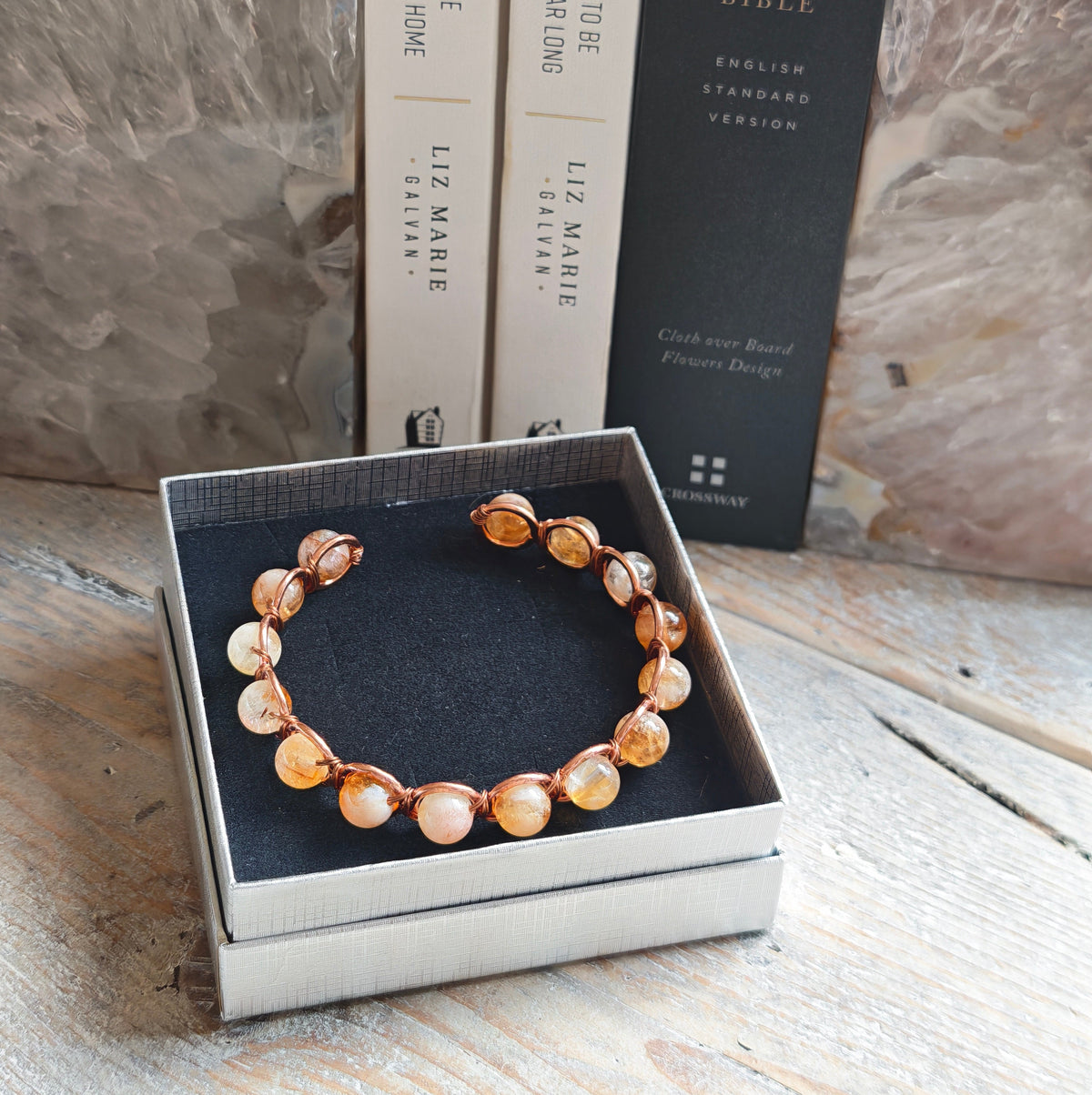 Copper & Natural Citrine Bracelet for Abundance