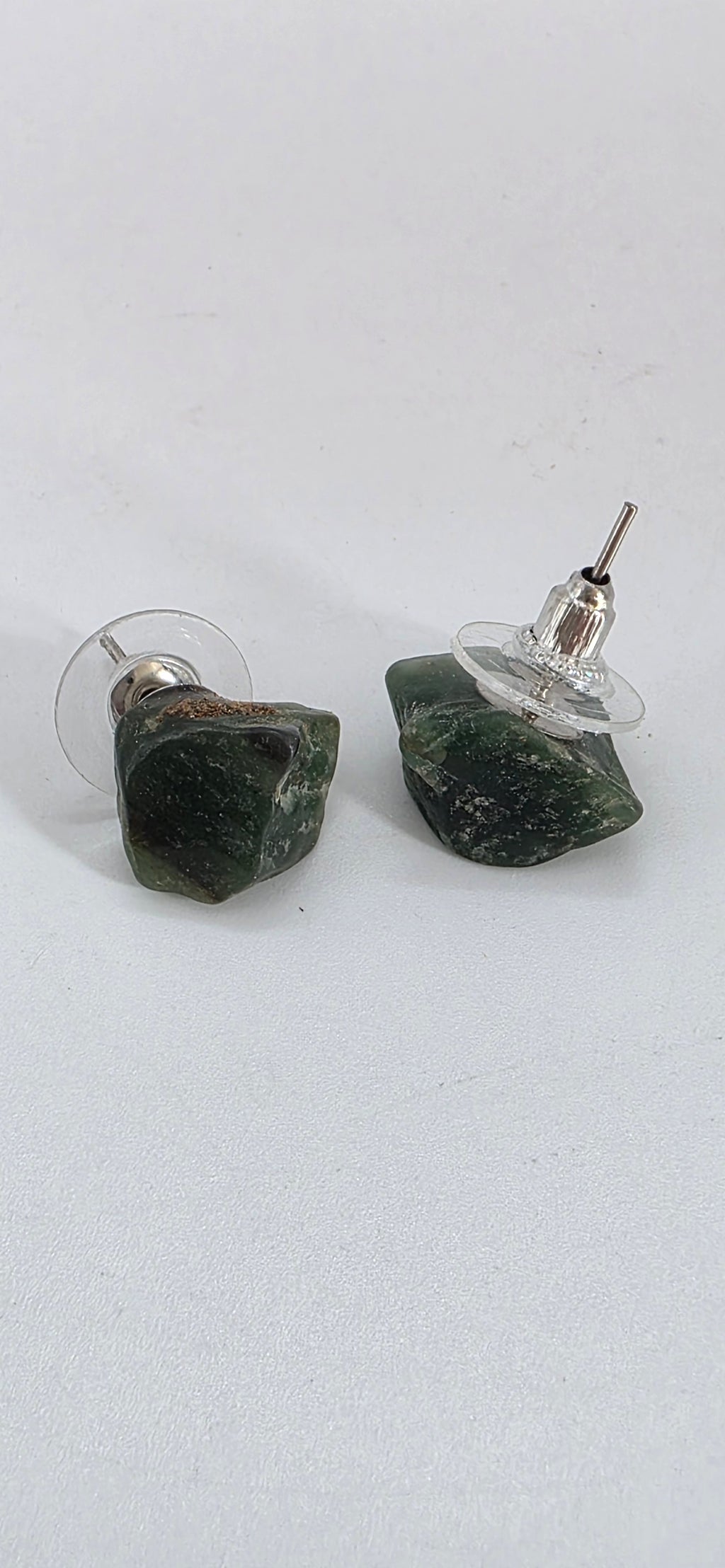 Gemstone Chip Stud Earrings – 1cm – Natural Gemstone – Silver Plated – Choose Your Stone