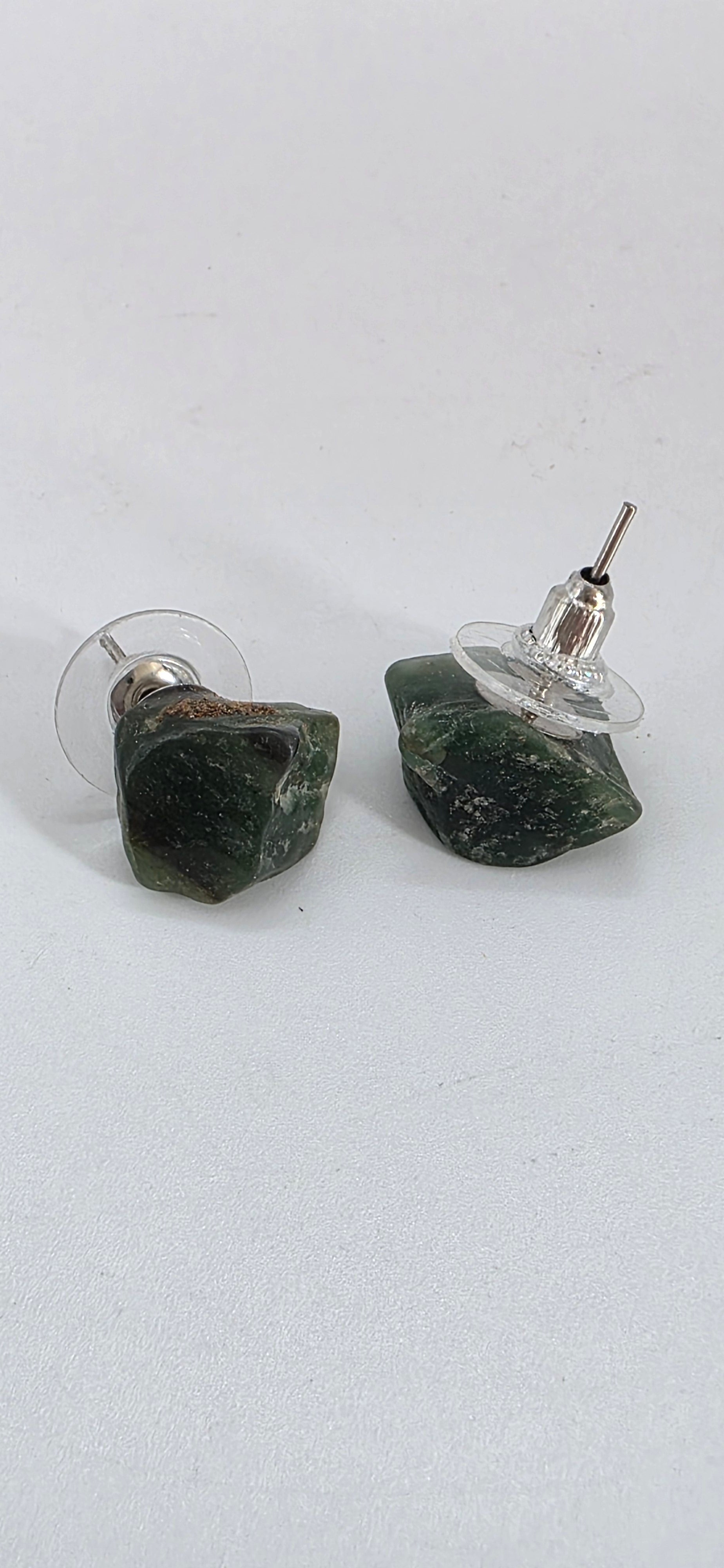 Gemstone Chip Stud Earrings – 1cm – Natural Gemstone – Silver Plated – Choose Your Stone