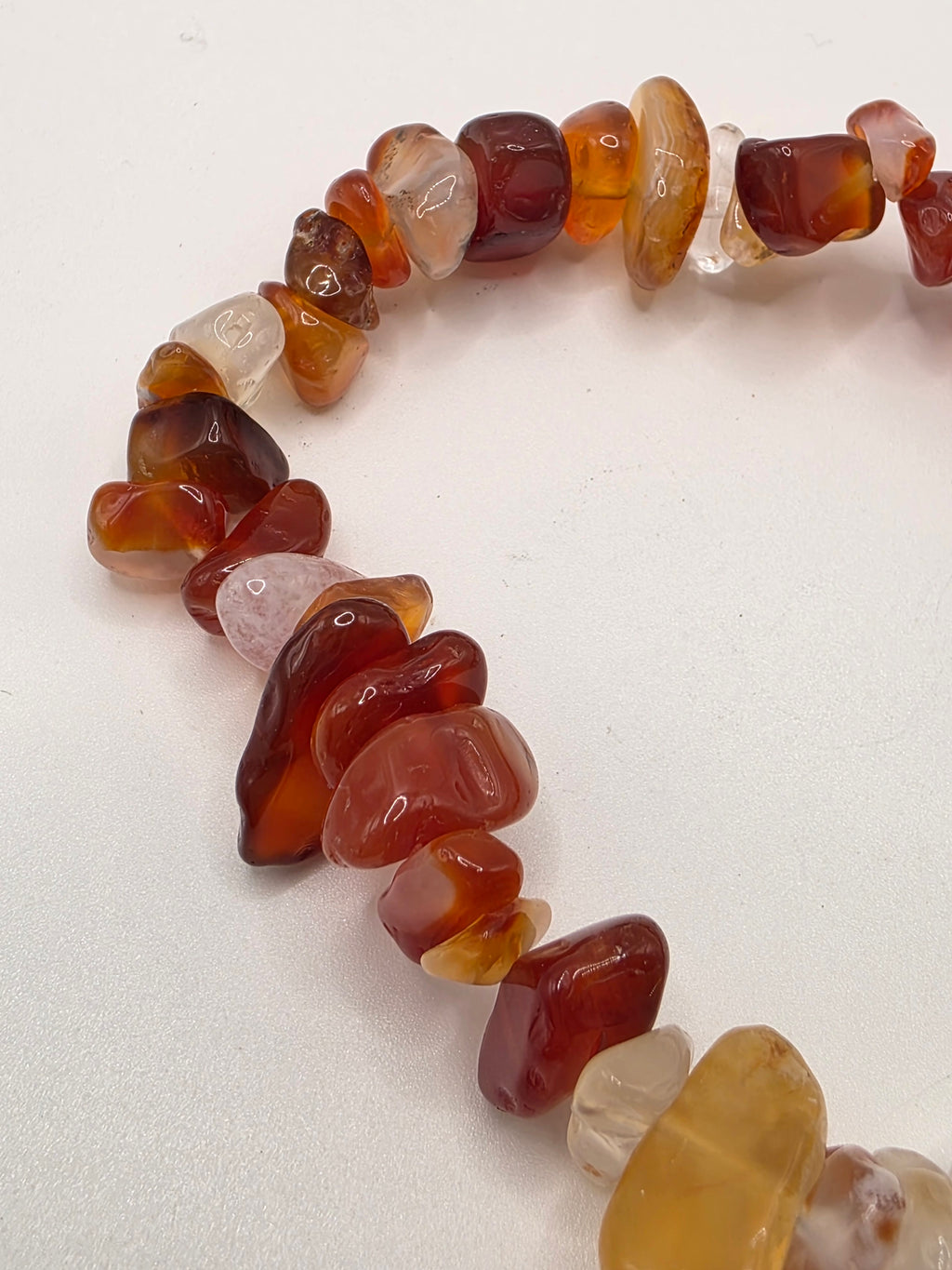 Carnelian Chip Bracelet – Double Strung – Creativity & Confidence – Crystal Healing on the Go