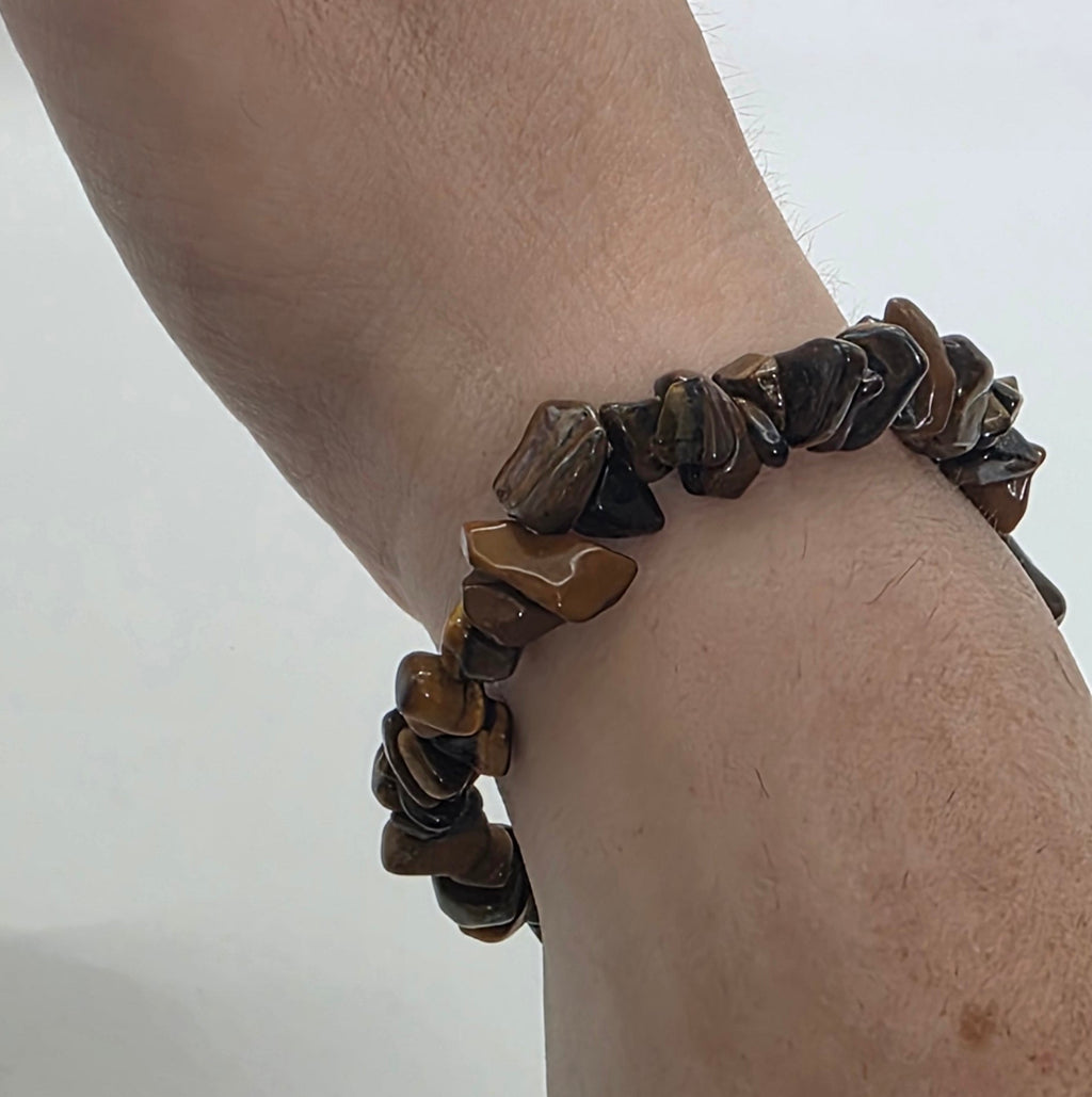 Tiger's Eye Chip Bracelet – Confidence, Protection & Grounding