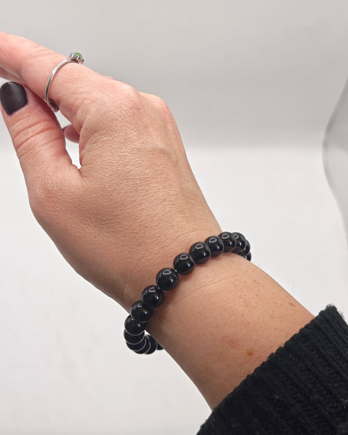 Black Tourmaline Bracelet A+ 8mm for Protection