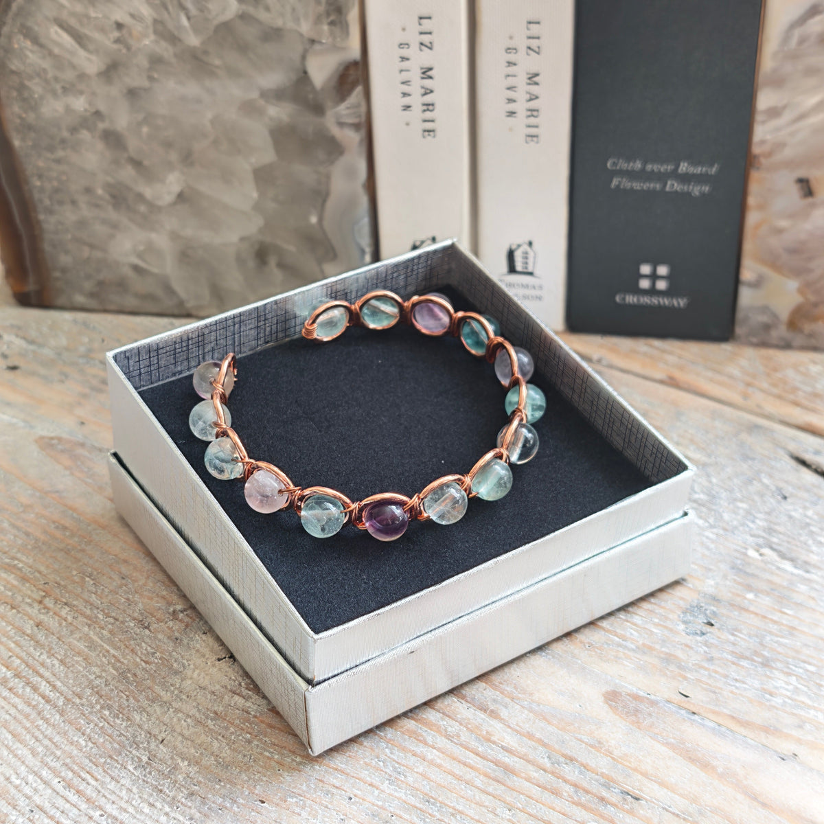 Copper & Fluorite Bracelet for Focus & Clarity