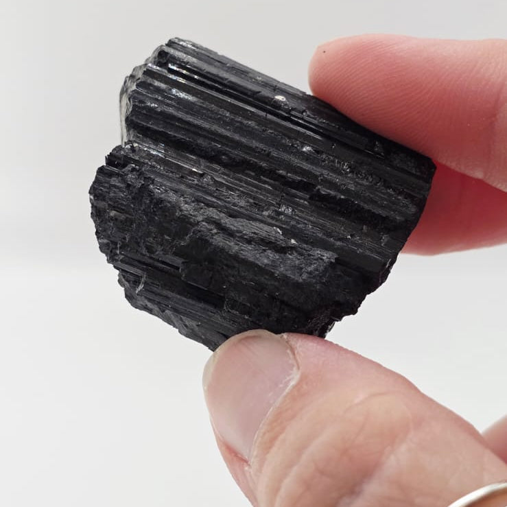 Black Tourmaline Raw Stone – Protection & Grounding