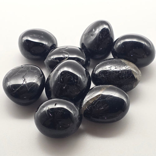 Black Tourmaline Tumbled Stone – 2-3cm – Protection & Grounding