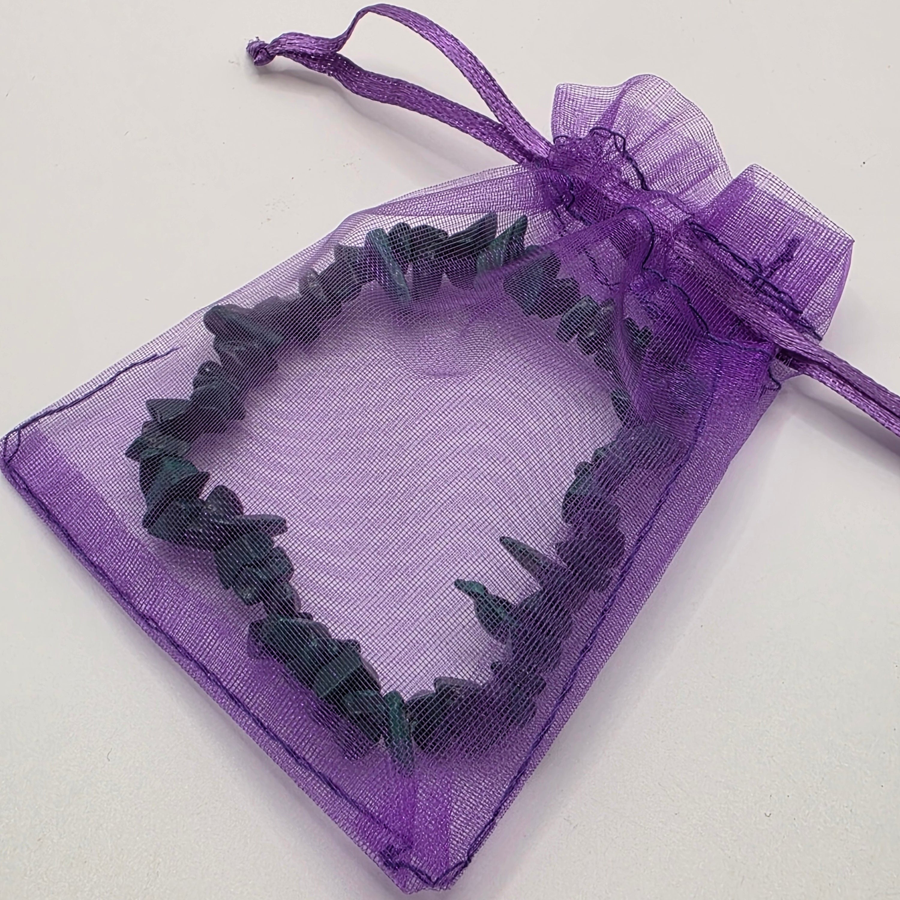 Malachite Chip Bracelet – Double Strung – Transformation & Emotional Healing – Crystal Healing on the Go