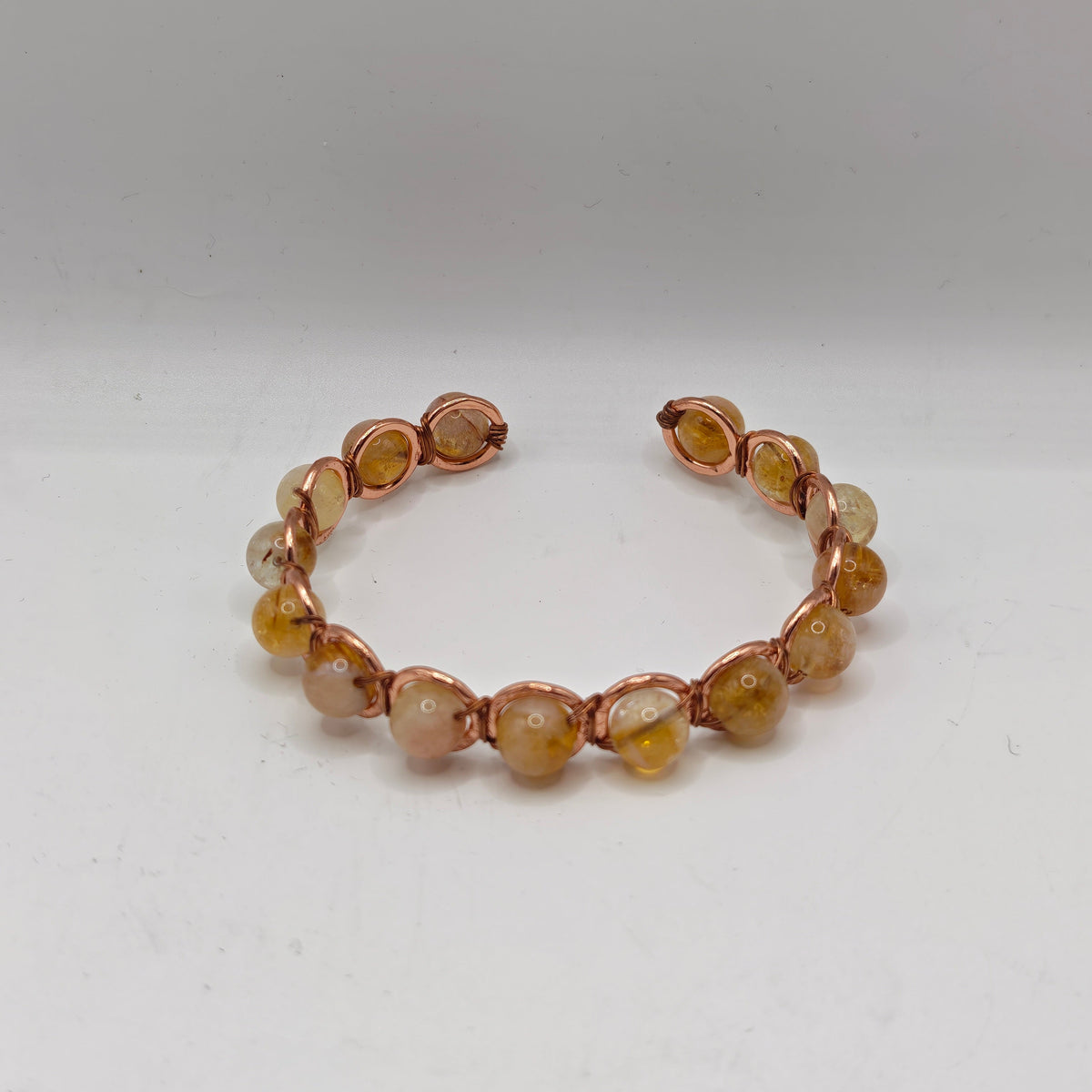 Copper & Natural Citrine Bracelet for Abundance