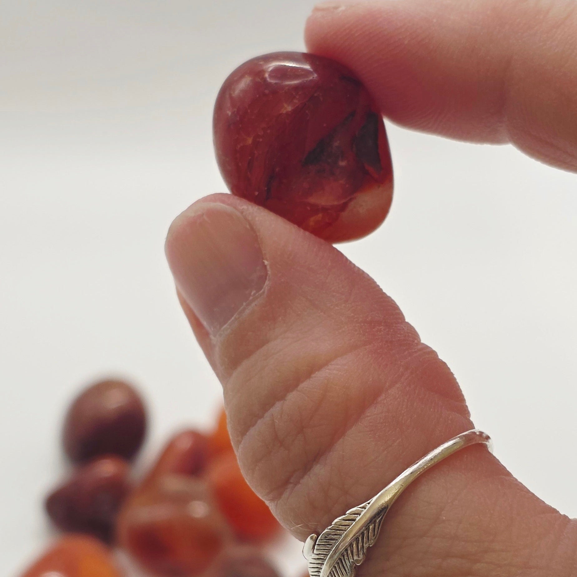 Carnelian Tumblestone – Sacral Chakra Stone for Passion & Courage