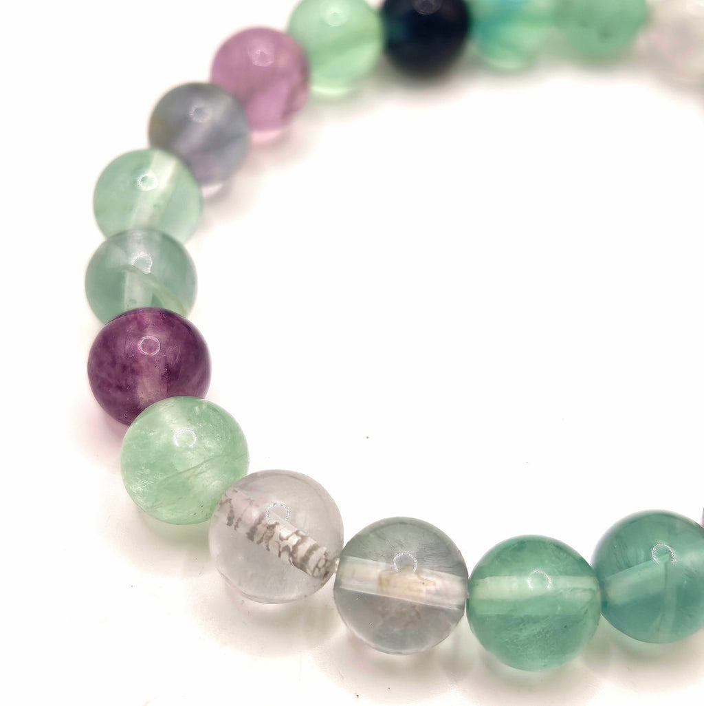 Fluorite Crystal Bracelet – 8mm Healing Gemstone