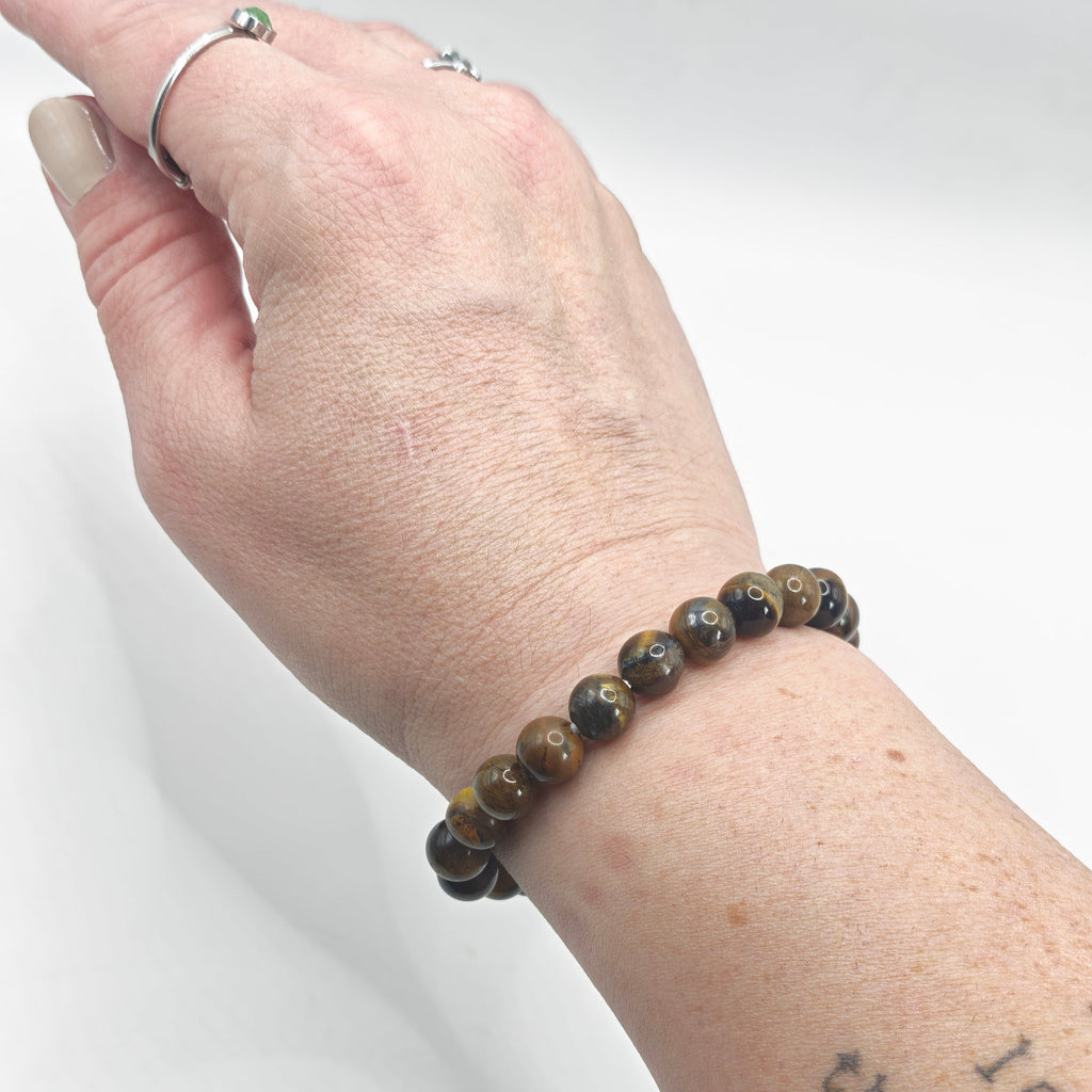 Tiger Eye Beaded Bracelet A+ 8mm for Confidence
