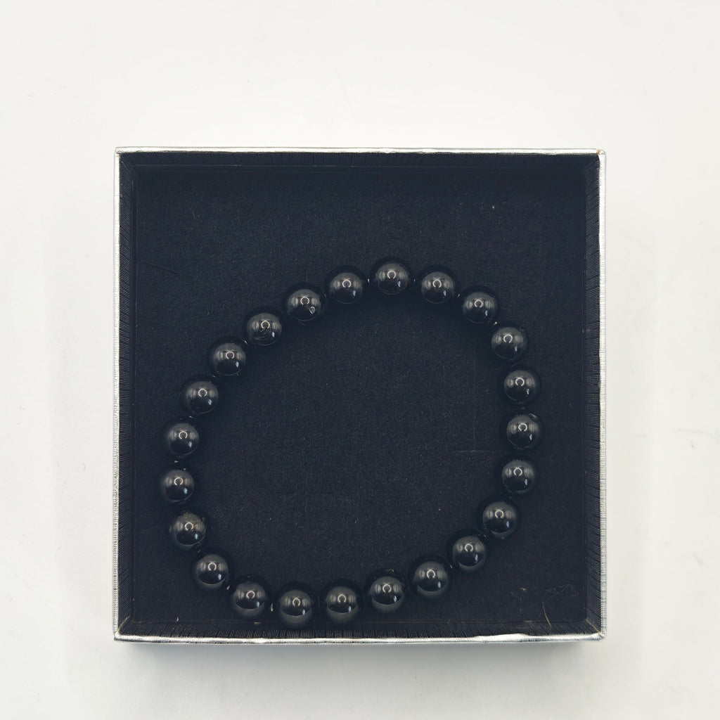 Black Tourmaline Bracelet A+ 8mm for Protection