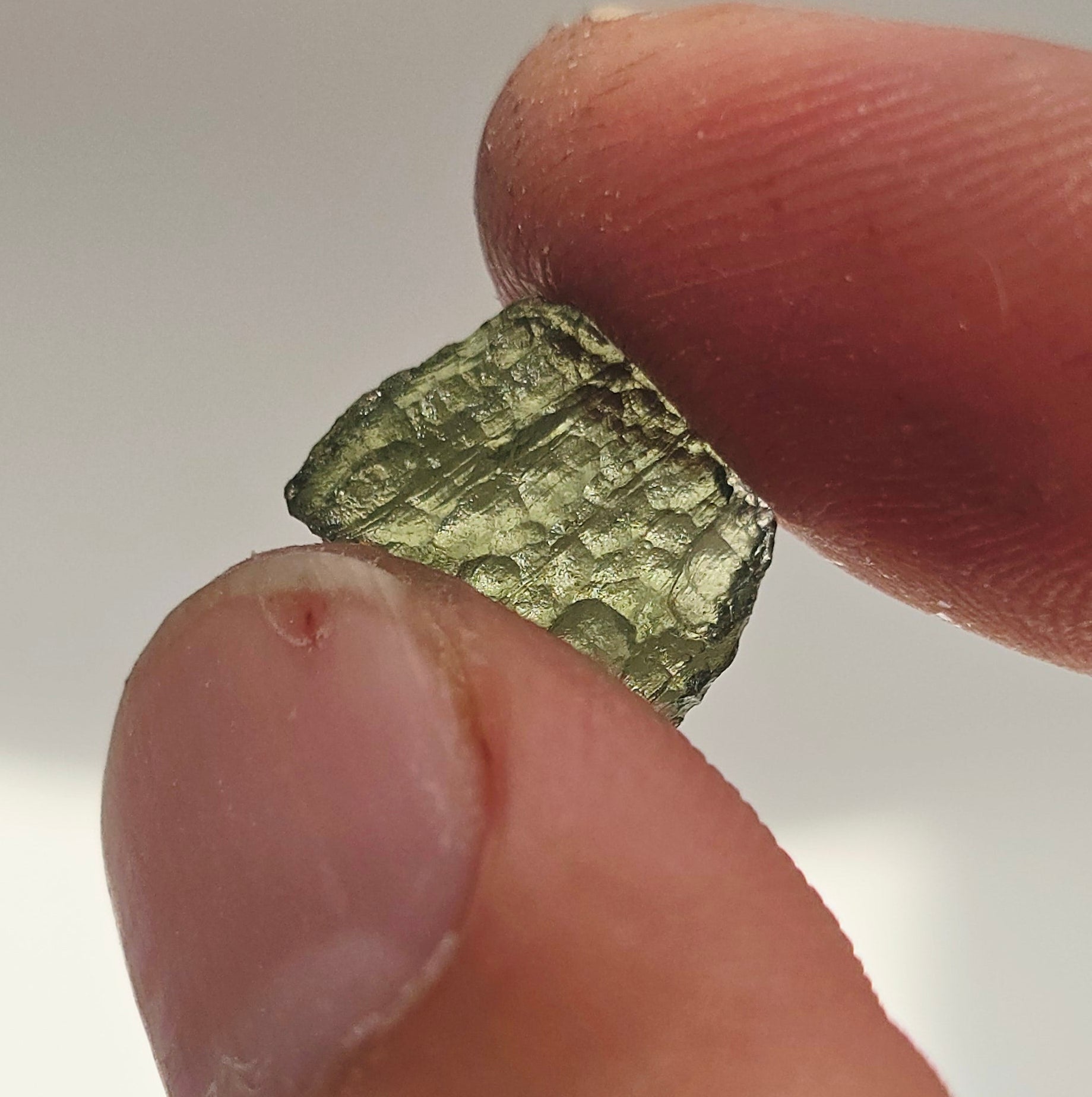 Genuine Moldavite Raw Chip – Transformation & High Vibration 0.8-0.9G