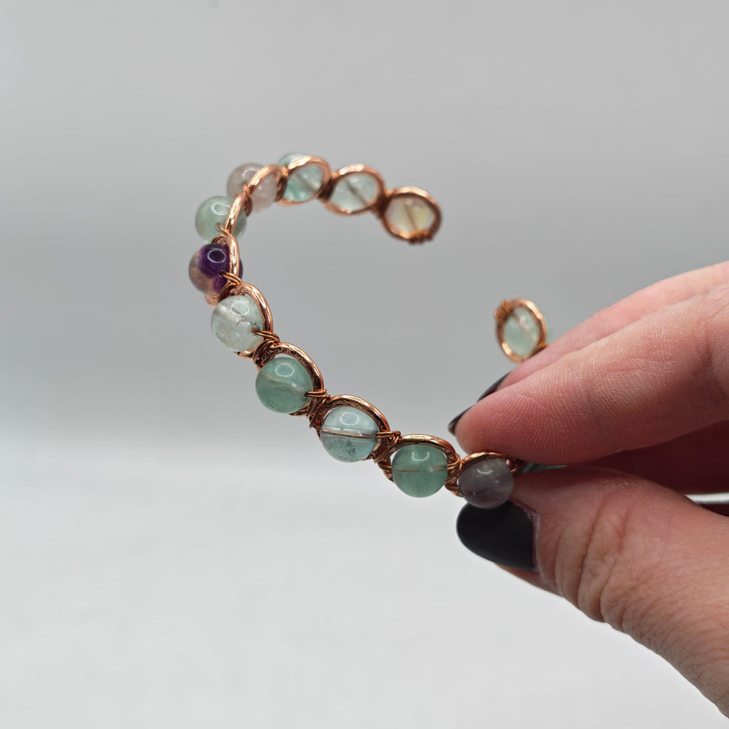 Copper & Fluorite Bracelet for Focus & Clarity