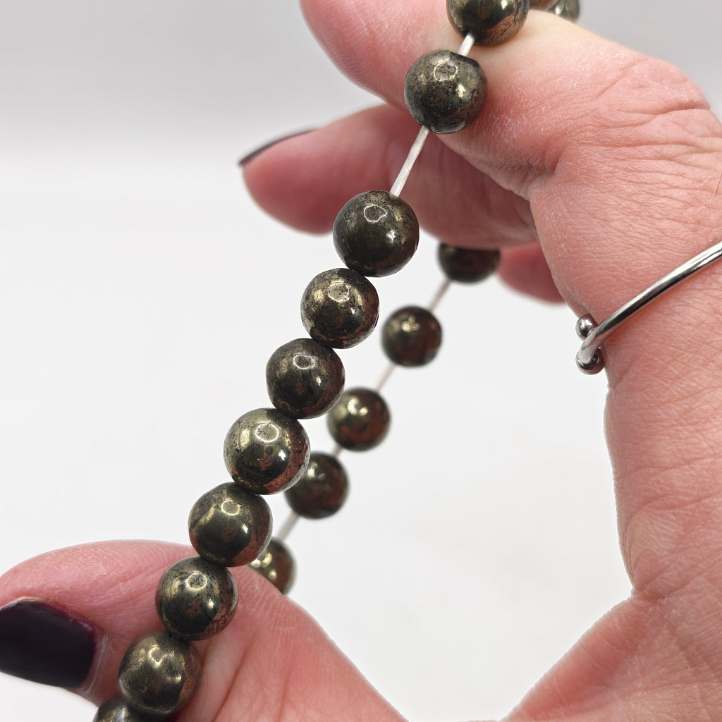 Pyrite Bracelet A+ 8mm for Abundance & Success
