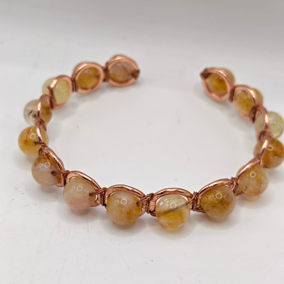 Copper & Natural Citrine Bracelet for Abundance