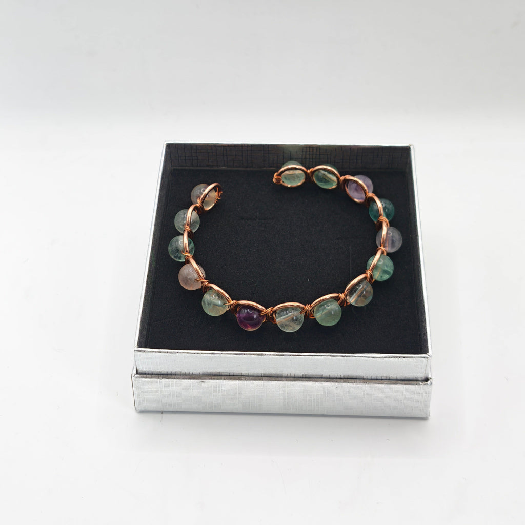 Copper & Fluorite Bracelet for Focus & Clarity