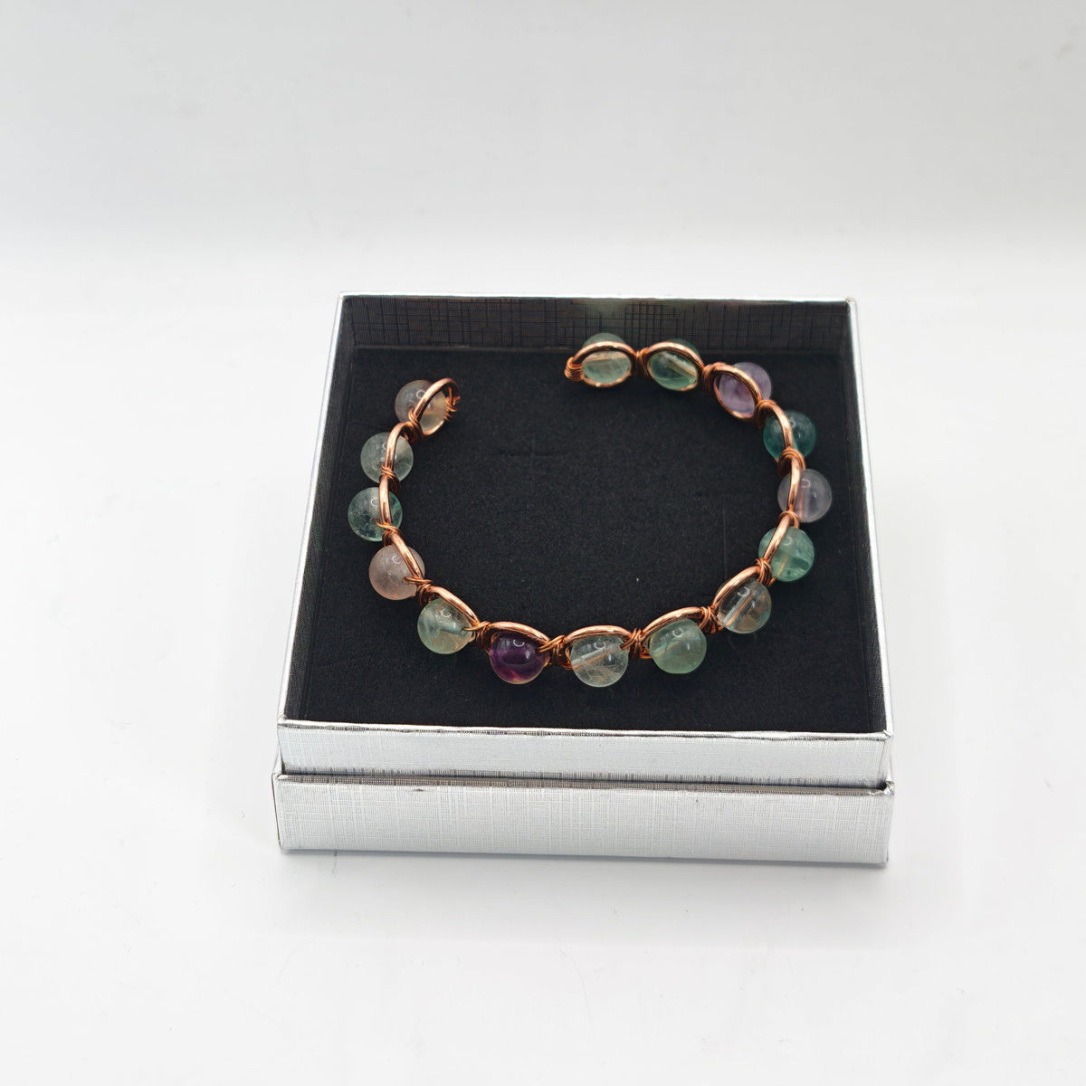 Copper & Fluorite Bracelet for Focus & Clarity