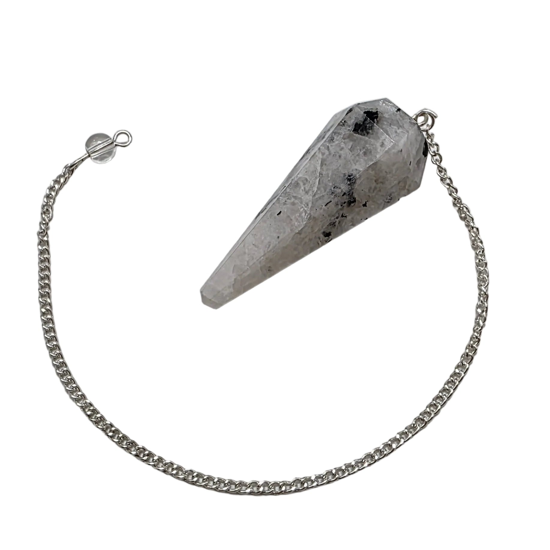 Rainbow Moonstone Dowsing Pendulum – Gemstone Pendulum for Intuition