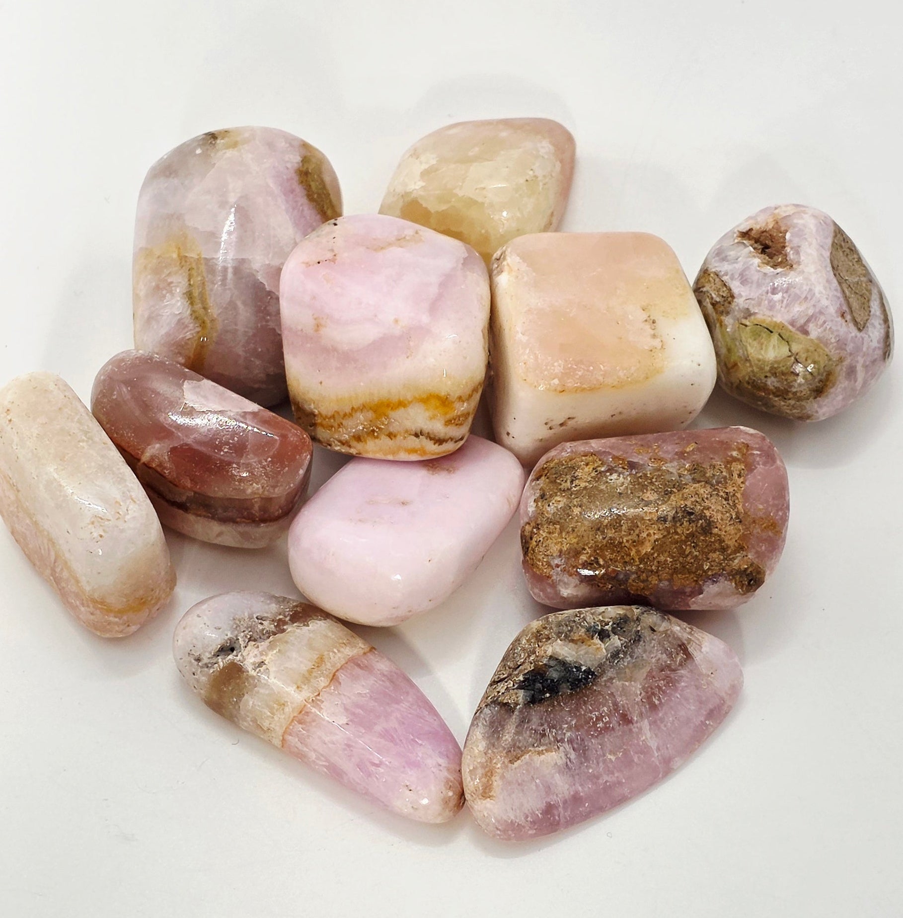 Pink Aragonite Tumblestones – Self-Love & Emotional Healing